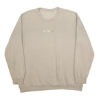 ADIDAS Mens Beige Sweatshirt Crew Neck 2XL Cotton Blend Casual Pullover