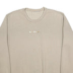 ADIDAS Mens Beige Sweatshirt Crew Neck 2XL Cotton Blend Casual Pullover