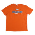 NFL Mens Orange Broncos Football Graphic T-Shirt L Short Sleeve Crew Neck