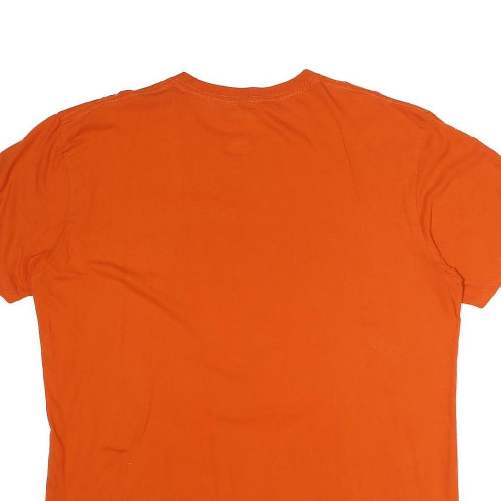 NFL Mens Orange Broncos Football Graphic T-Shirt L Short Sleeve Crew Neck