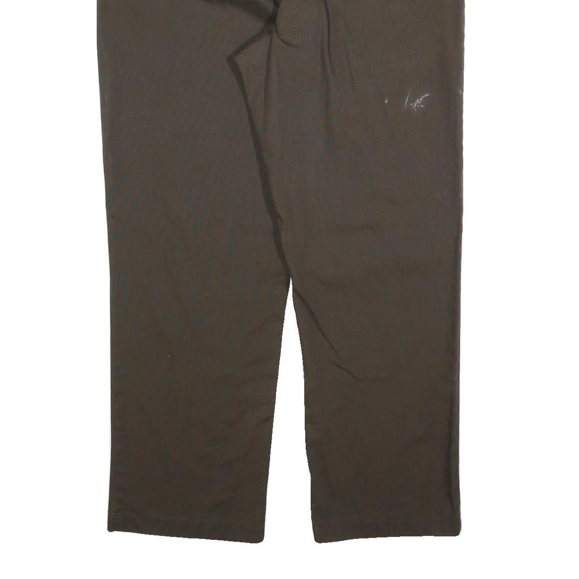 TOMMY HILFIGER Mens Cotton Blend Brown Regular Straight Trousers W38 L32 Casual