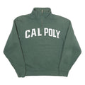 JANSPORT Mens Green Cal Poly 1/4 Zip S Sweatshirt Cotton Blend Pullover