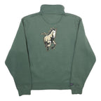 JANSPORT Mens Green Cal Poly 1/4 Zip S Sweatshirt Cotton Blend Pullover