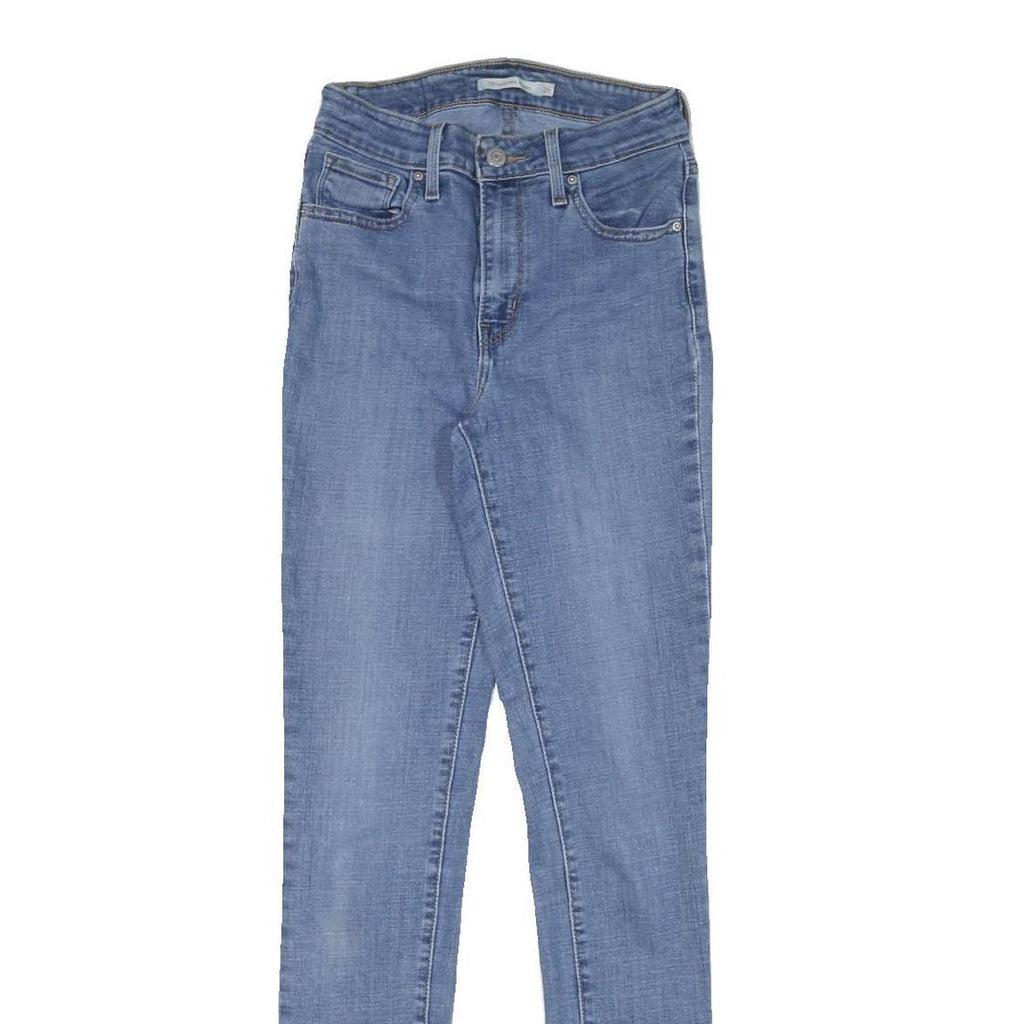 LEVI'S 721 Womens Slim Blue Denim Light W24 L30 Cotton Blend Zip Jeans