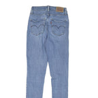 LEVI'S 721 Womens Slim Blue Denim Light W24 L30 Cotton Blend Zip Jeans