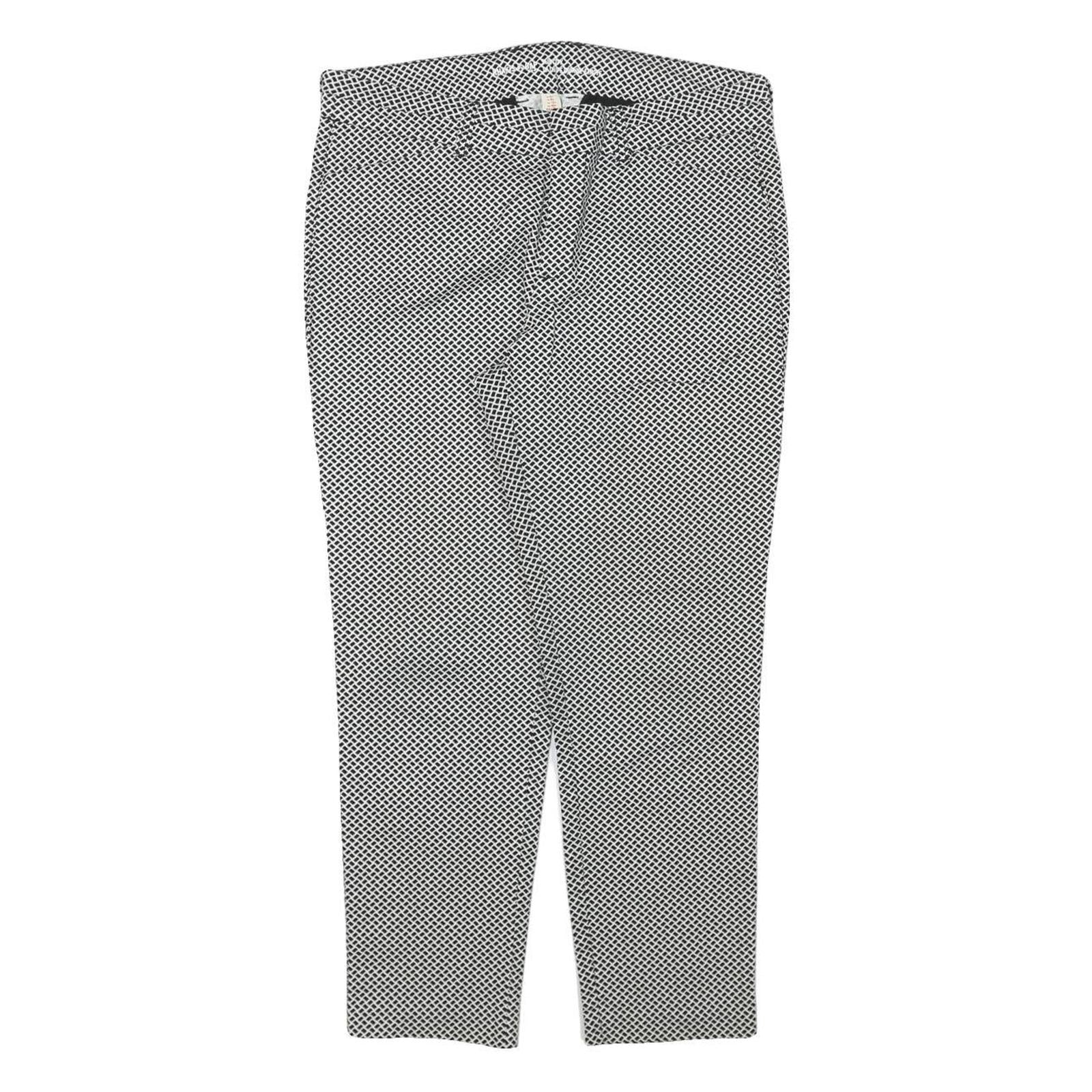 GAP Womens Cotton Blend Black Slim Tapered Trousers W32 L26 Patterned