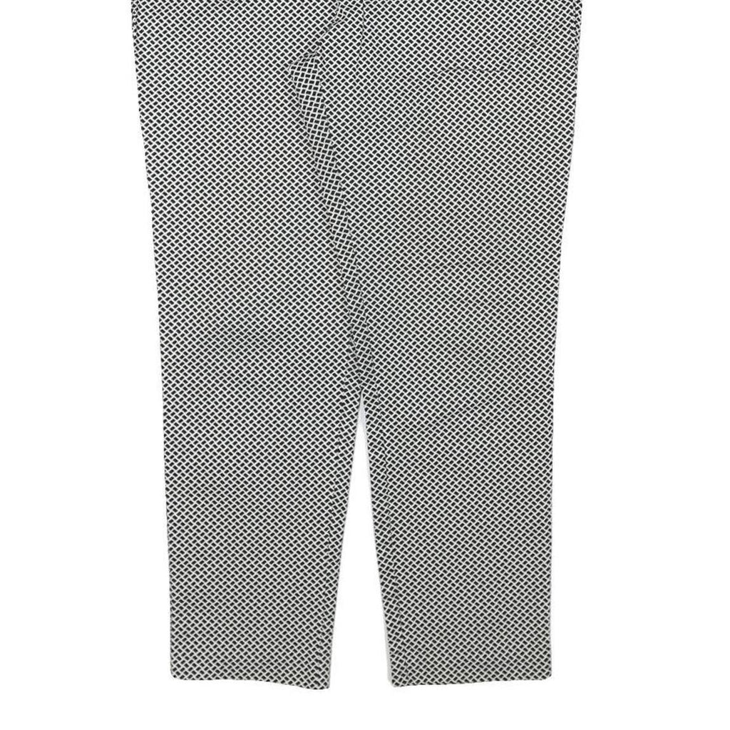 GAP Womens Cotton Blend Black Slim Tapered Trousers W32 L26 Patterned