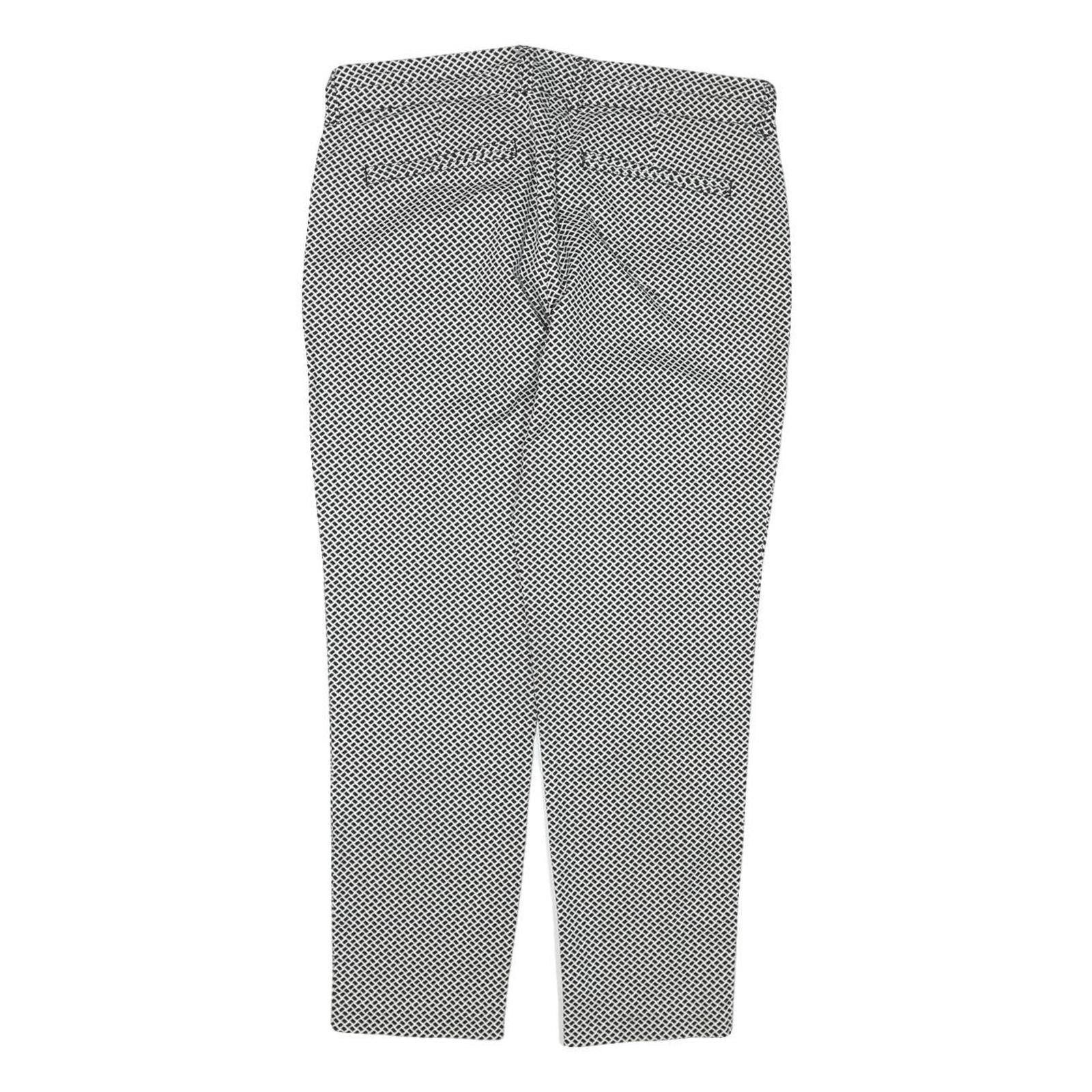 GAP Womens Cotton Blend Black Slim Tapered Trousers W32 L26 Patterned