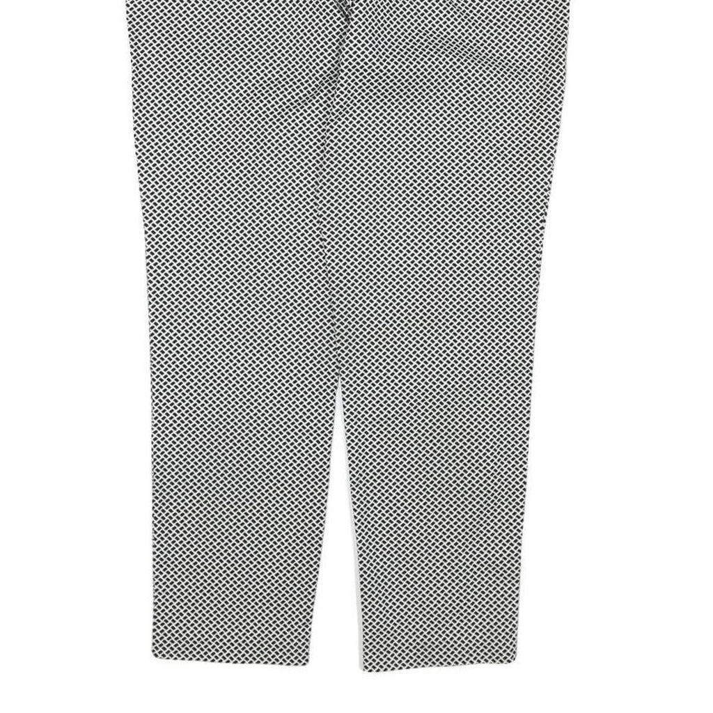 GAP Womens Cotton Blend Black Slim Tapered Trousers W32 L26 Patterned