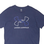 UNDER ARMOUR Mens Blue 2XL Graphic T-Shirt Short Sleeve Crew Neck Sportswear