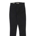 LEVI'S 721 BIG E Womens Slim Black Denim Raw Woven Jeans W26 L30 Stretch Zip