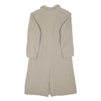 VALENTINO Womens Beige Classic Cotton Button Jacket M Plain Elegant Midi