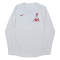 NIKE Mens White Liverpool FC AXA Long Sleeve Crew Neck T-Shirt S Sportswear