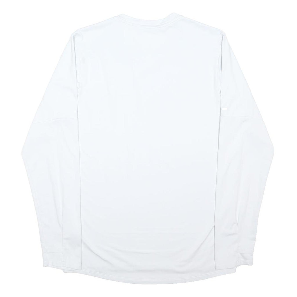 NIKE Mens White Liverpool FC AXA Long Sleeve Crew Neck T-Shirt S Sportswear