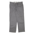 DICKIES Mens Cotton Blend Grey Regular Fit Straight Leg Trousers W34 L29