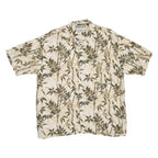 UNTIED Mens Hawaiian Shirt Green Floral L