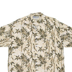 UNTIED Mens Hawaiian Shirt Green Floral L