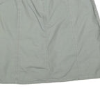 CHEROKEE Womens Grey Cotton Blend Casual Mini Skirt L Button Pocket Detail