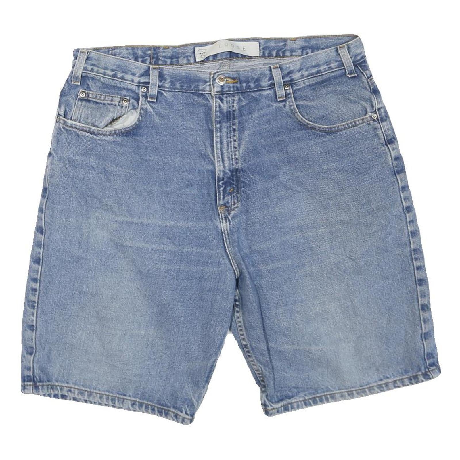 ARIZONA JEAN COMPANY Mens Denim Blue Casual Loose Shorts L W38 Classic Fit