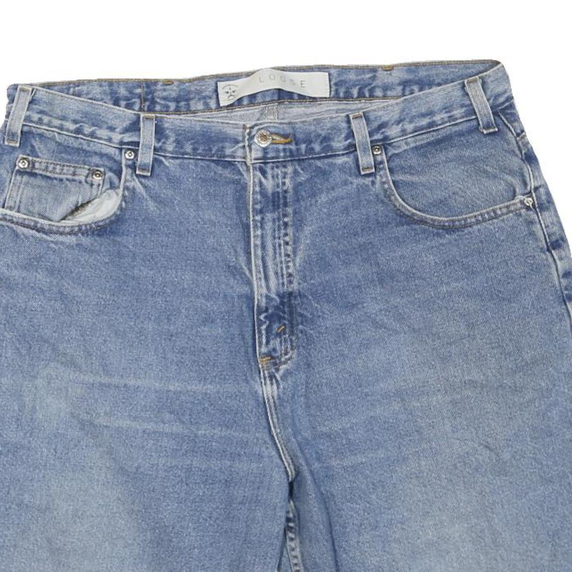 ARIZONA JEAN COMPANY Mens Denim Blue Casual Loose Shorts L W38 Classic Fit