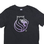 NBA Mens Black Purple Graphic T-Shirt L Short Sleeve Crew Neck Basketball