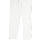 ZAFFIRI Womens White Slim Cotton Blend Trousers W27 L26 Zip Closure Elegant Fit