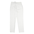 ZAFFIRI Womens White Slim Cotton Blend Trousers W27 L26 Zip Closure Elegant Fit