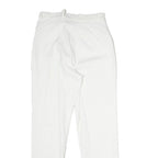 ZAFFIRI Womens White Slim Cotton Blend Trousers W27 L26 Zip Closure Elegant Fit