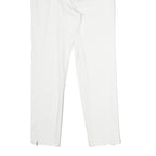 ZAFFIRI Womens White Slim Cotton Blend Trousers W27 L26 Zip Closure Elegant Fit