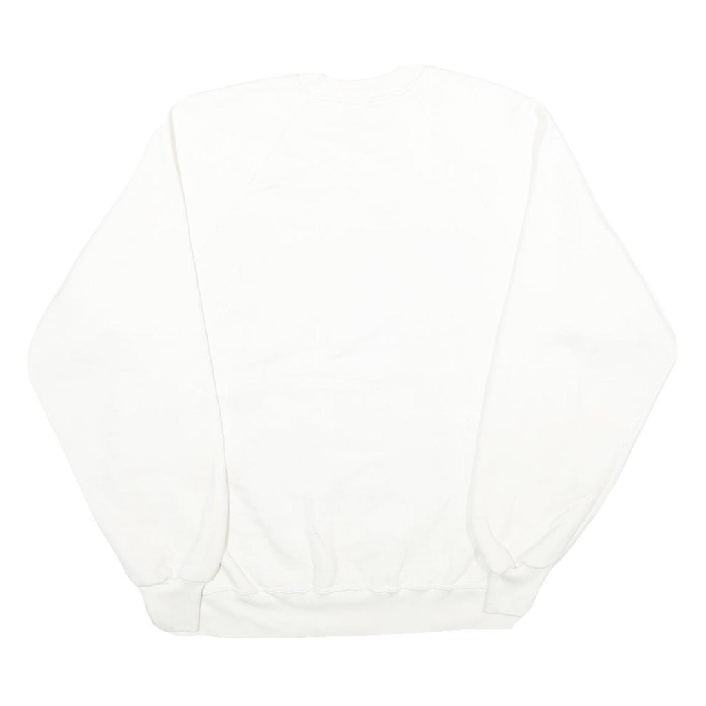 JERZEES Mens White I'm Proud To Be An American Crew Neck XL Printed Sweatshirt