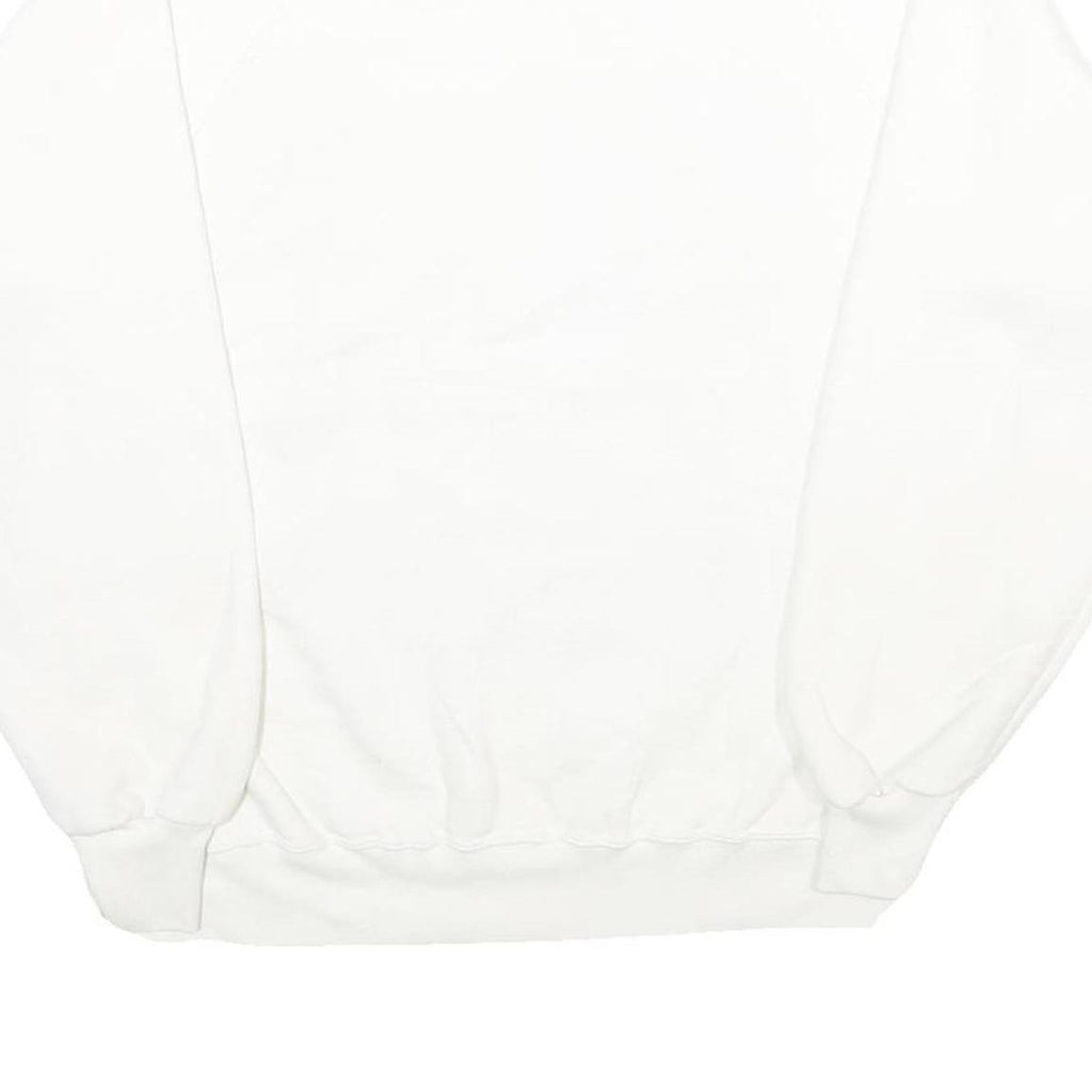 JERZEES Mens White I'm Proud To Be An American Crew Neck XL Printed Sweatshirt