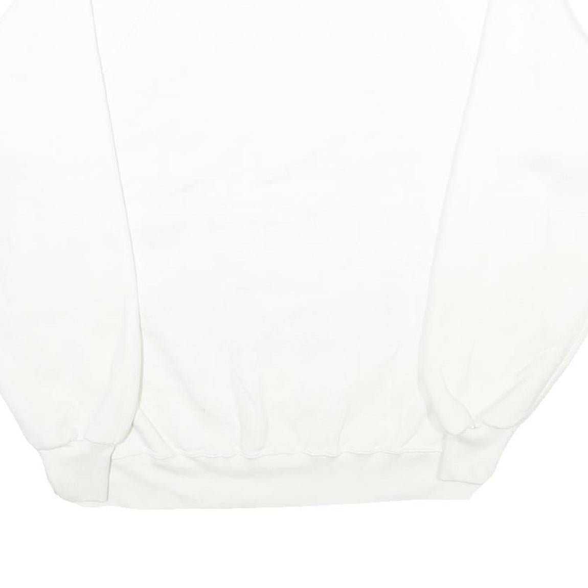 JERZEES Mens White I'm Proud To Be An American Crew Neck XL Printed Sweatshirt