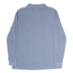 TOMMY HILFIGER Mens Blue Long Sleeve Plain XL Cotton Polo Shirt Classic Fit