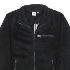 FILA Womens Black Zip Jacket S Polyester Plain Casual Sportswear Outerwear