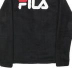 FILA Womens Black Zip Jacket S Polyester Plain Casual Sportswear Outerwear