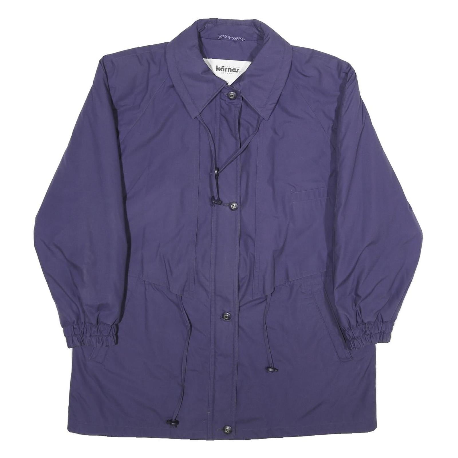 KARNER Womens Purple Zip Jacket XL Polyester Blend Classic Casual Outerwear