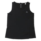 ADIDAS Womens Black Sleeveless Round Neck T-Shirt UK 16 Performance Jersey