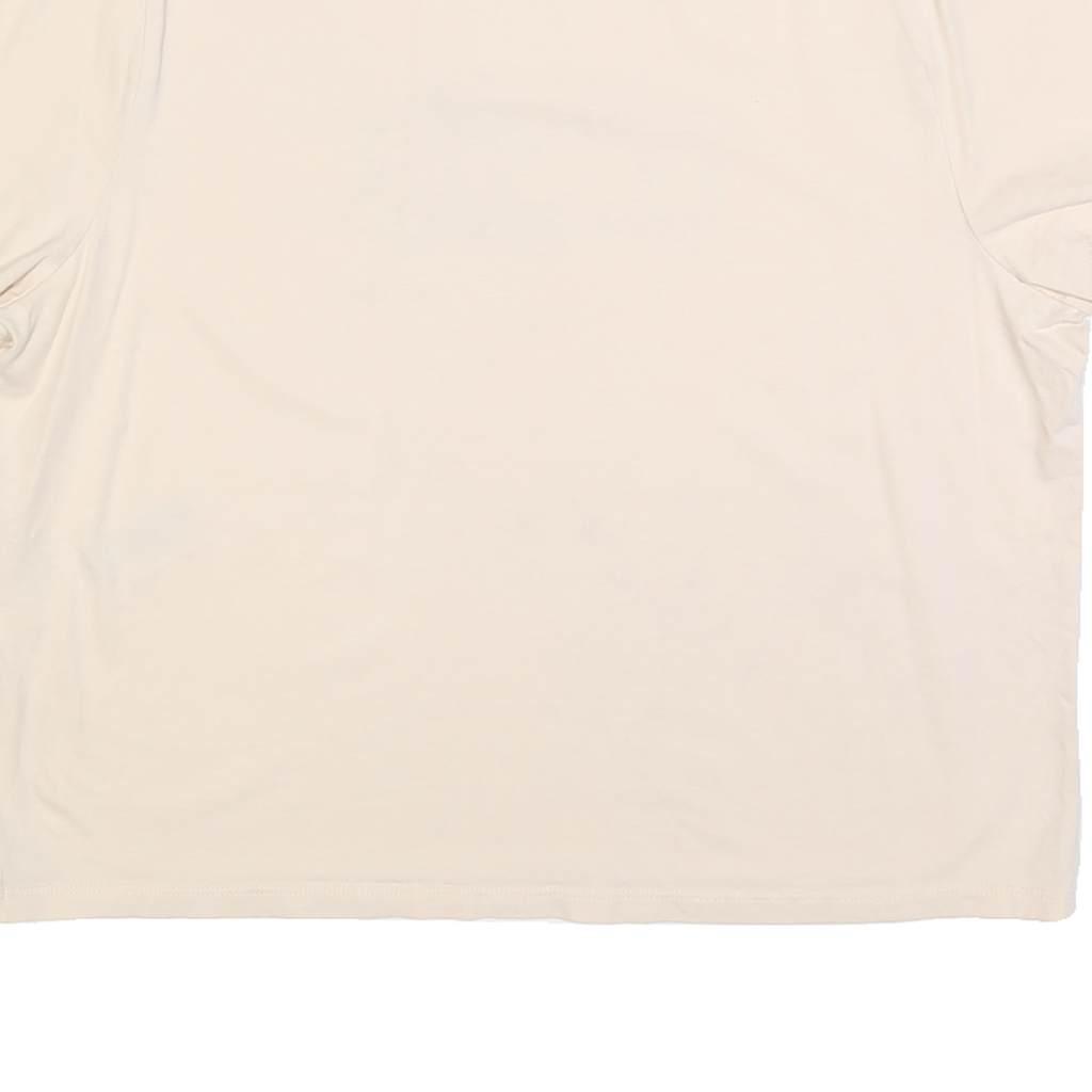 LEVI'S Womens Cream Blue Logo Graphic T-Shirt XL Short Sleeve Crew Neck Casual