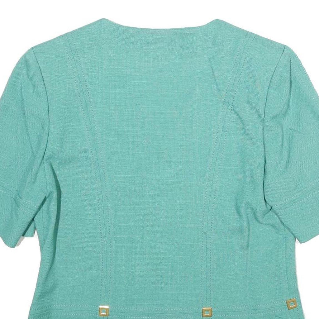 WEILL Womens Green Button Jacket M Woven Classic Elegant Stylish