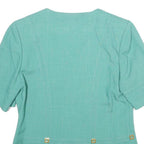 WEILL Womens Green Button Jacket M Woven Classic Elegant Stylish