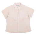 COLUMBIA Womens Cream & Pink Check Shirt XL Outdoor Casual Cotton Blend