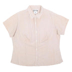 COLUMBIA Womens Cream & Pink Check Shirt XL Outdoor Casual Cotton Blend