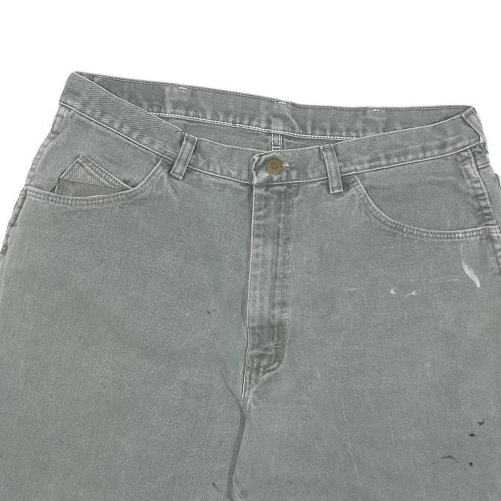 WRANGLER Mens Grey Casual Cotton Blend L W36 Relaxed Fit Shorts