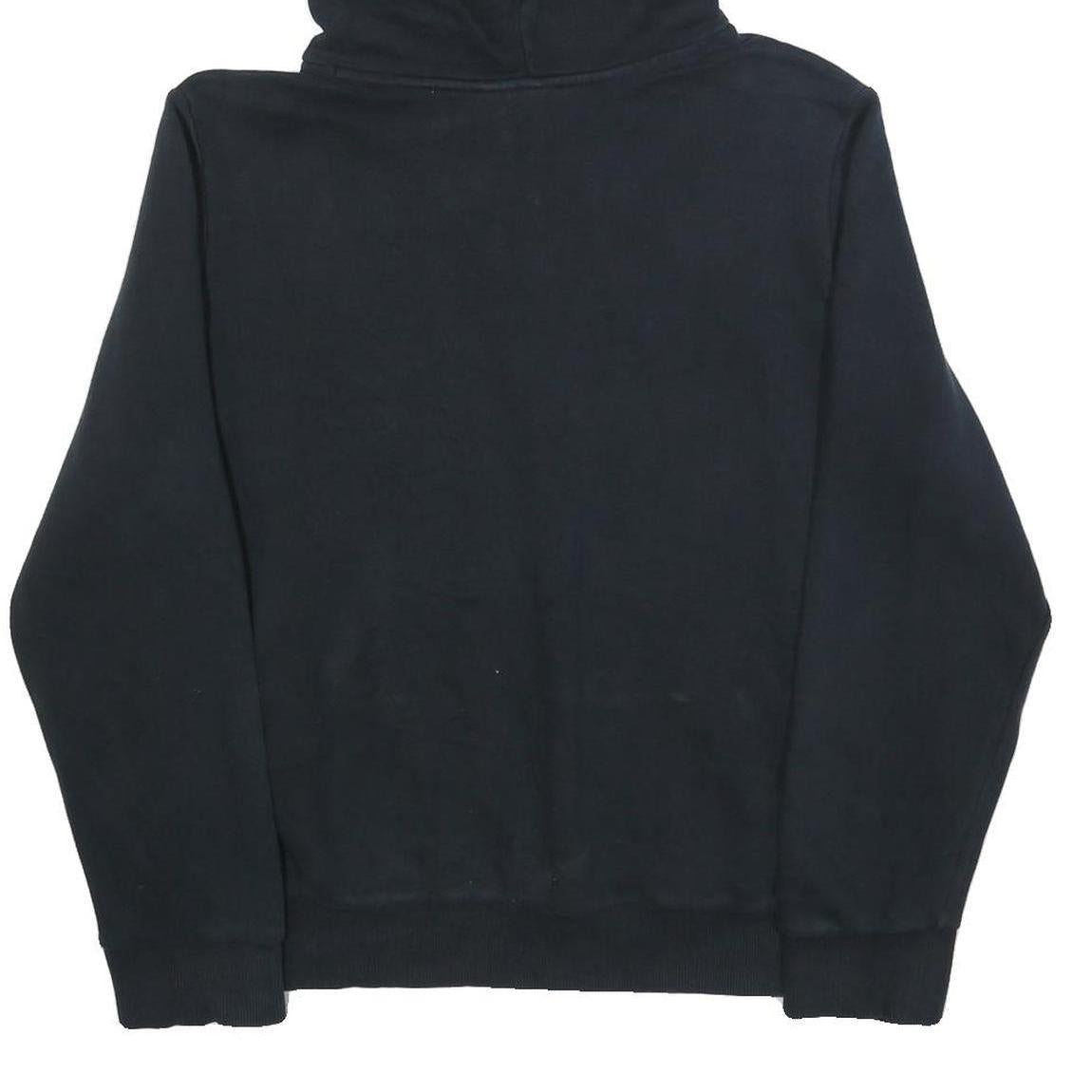 ADIDAS Womens Black Hoodie UK 22 Cotton Blend Casual Pullover Sweatshirt