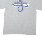 REEBOK Mens Grey Super Bowl Champions Graphic T-Shirt L Short Sleeve Crew Neck