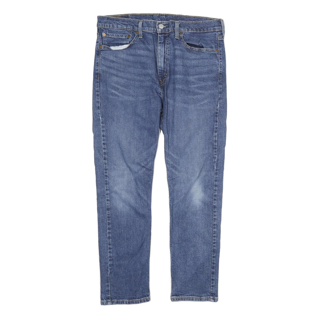 LEVI'S Mens Blue Regular Straight Denim Medium W36 L30 Zip Casual Jeans