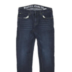 NAUTICA Womens Regular Fit Straight Dark Blue Denim Jeans W28 L27 Classic Cotton