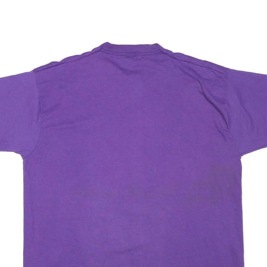THE BEST Mens Purple Graphic T-Shirt XL Short Sleeve Crew Neck Casino Print