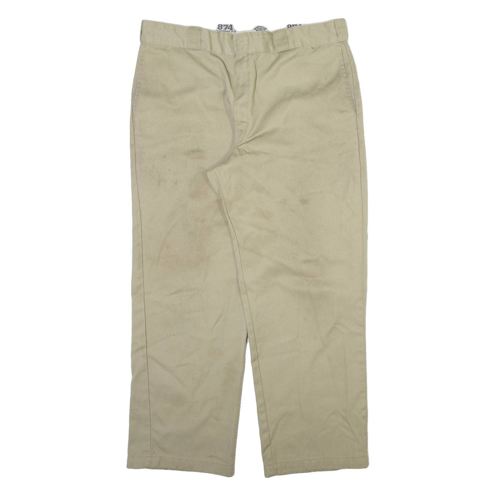 DICKIES 874 Workwear Mens Trousers Beige Regular Straight W38 L29