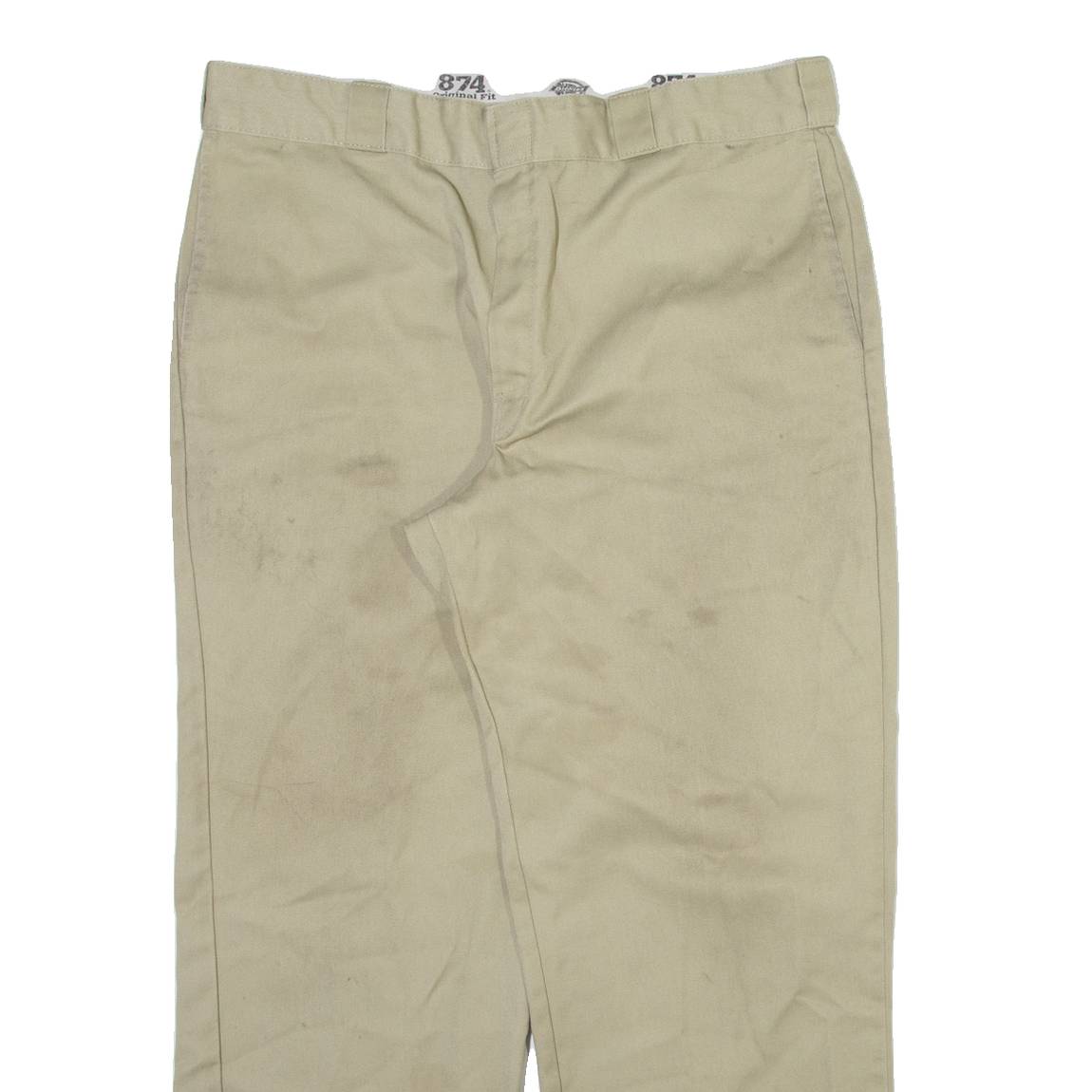 DICKIES 874 Workwear Mens Trousers Beige Regular Straight W38 L29